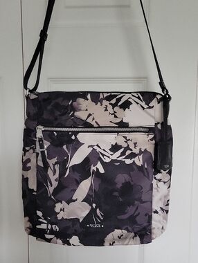 Tumi Canton Floral Crossbody Bag in Black, Cream & Grey